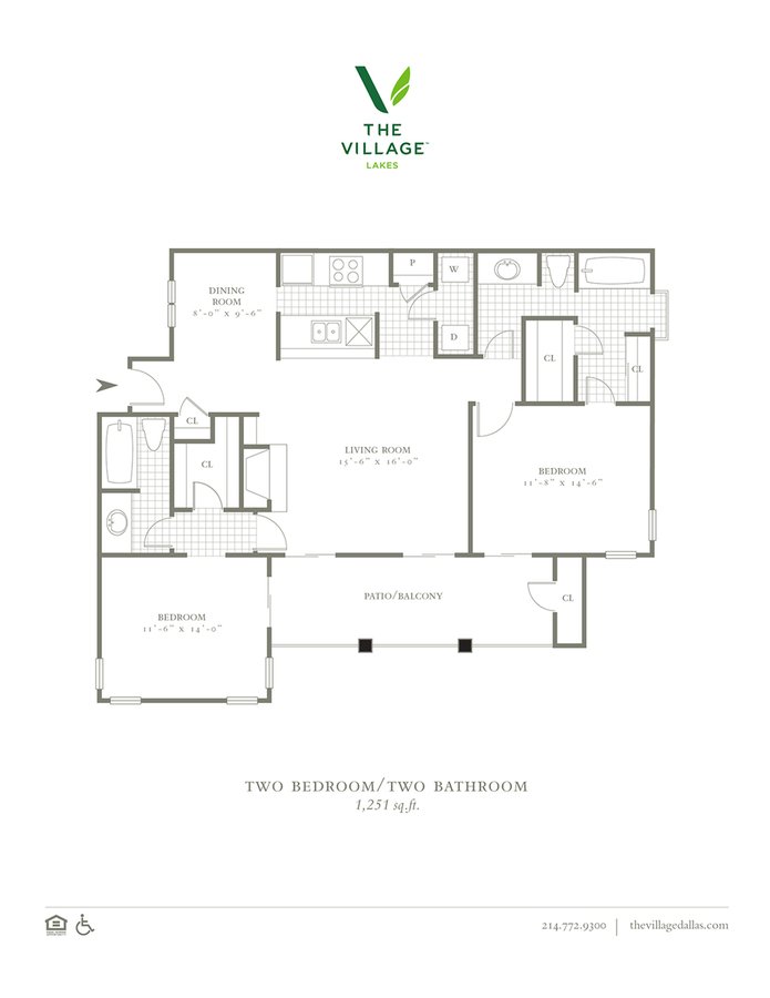 2 Bedrooms 2 Bathrooms Apartment for rent at The Village Lakes in Dallas, TX