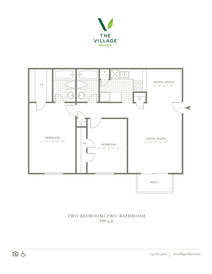 2 Bedrooms 2 Bathrooms Apartment for rent at The Village Meadow in Dallas, TX