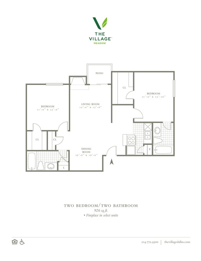 2 Bedrooms 2 Bathrooms Apartment for rent at The Village Meadow in Dallas, TX