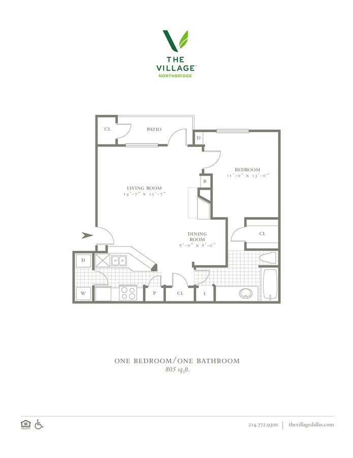 1 Bedroom 1 Bathroom Apartment for rent at The Village Northbridge in Dallas, TX