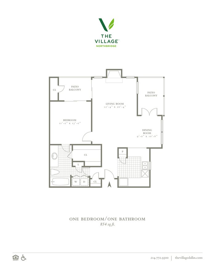 1 Bedroom 1 Bathroom Apartment for rent at The Village Northbridge in Dallas, TX