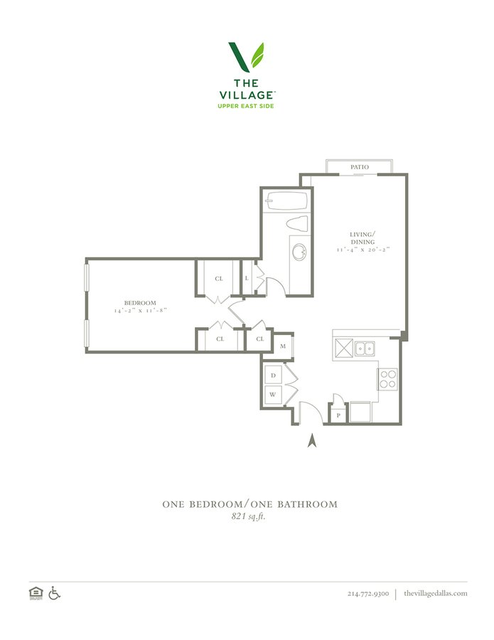 1 Bedroom 1 Bathroom Apartment for rent at The Village Upper East Side in Dallas, TX