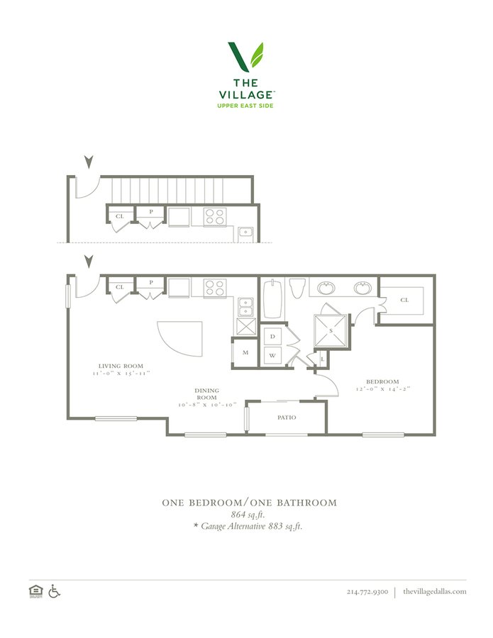 1 Bedroom 1 Bathroom Apartment for rent at The Village Upper East Side in Dallas, TX