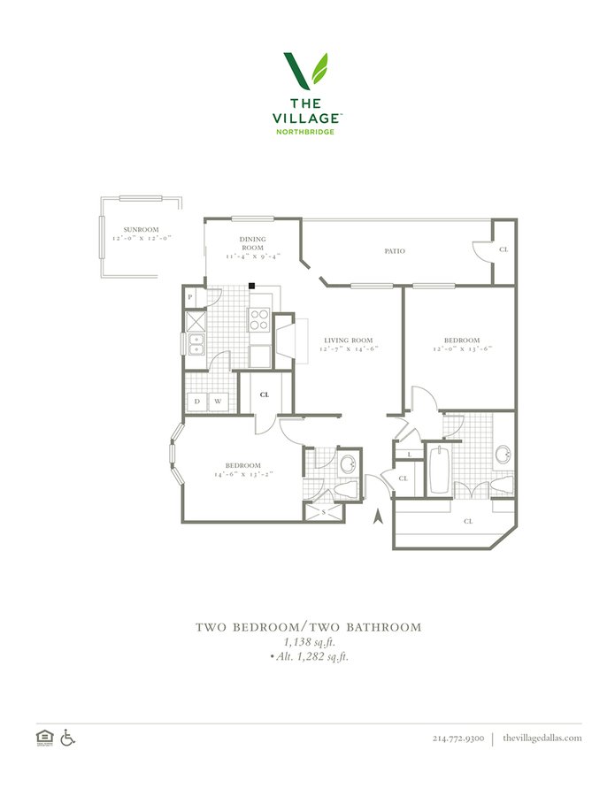 2 Bedrooms 2 Bathrooms Apartment for rent at The Village Northbridge in Dallas, TX