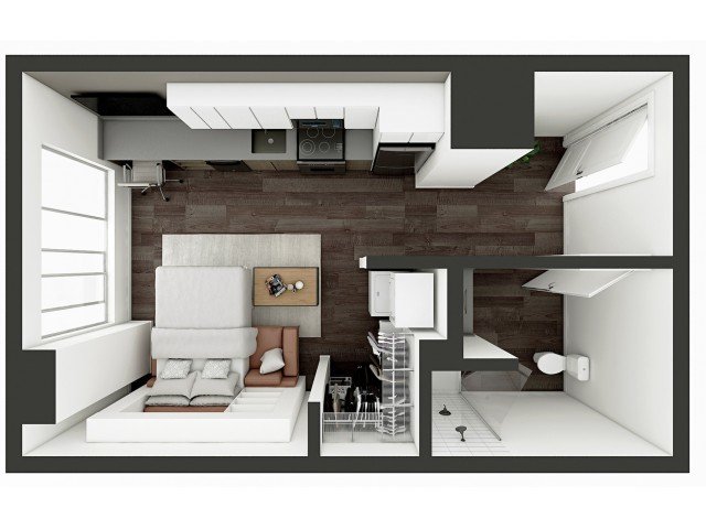 Studio 1 Bathroom Apartment for rent at The Dean Campustown in Champaign, IL