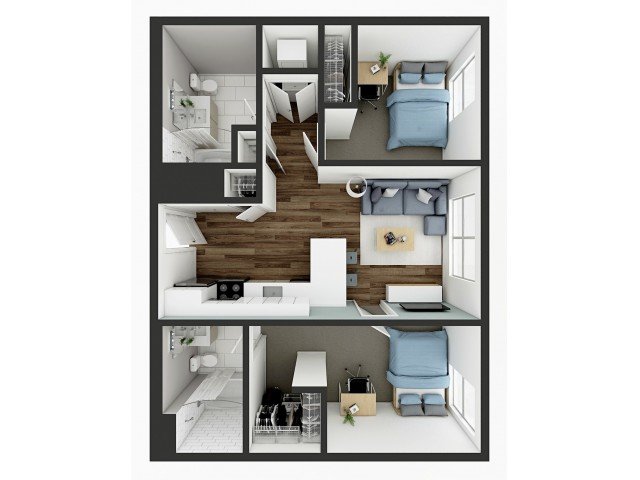 2 Bedrooms 2 Bathrooms Apartment for rent at 1008 S. 4th in Champaign, IL