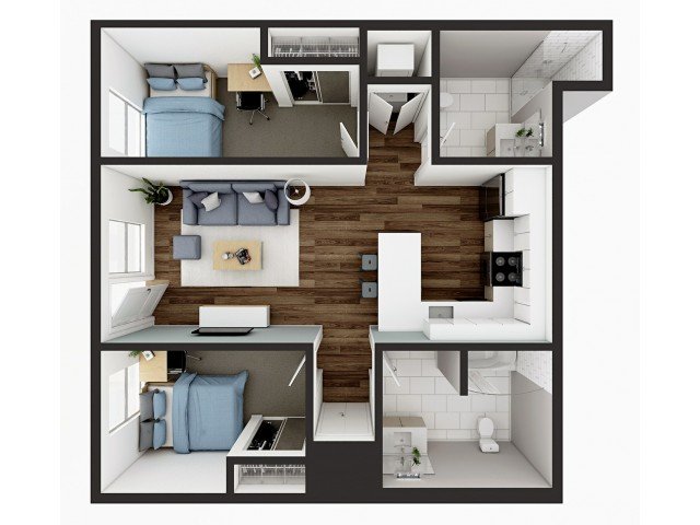 2 Bedrooms 2 Bathrooms Apartment for rent at 1008 S. 4th in Champaign, IL