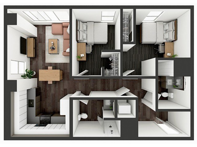 2 Bedrooms 2 Bathrooms Apartment for rent at The Dean Campustown in Champaign, IL