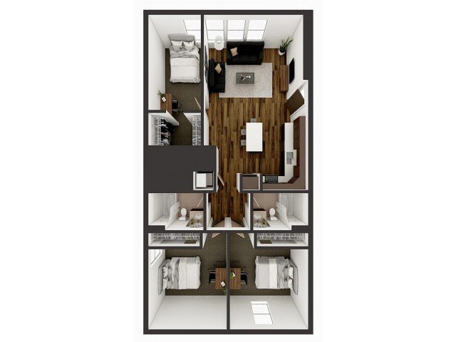 3 Bedrooms 2 Bathrooms Apartment for rent at 1008 S. 4th in Champaign, IL