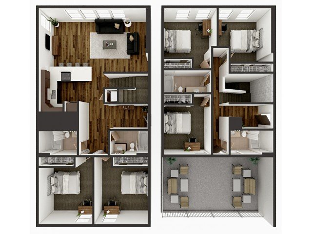 5 Bedrooms 4+ Bathrooms Apartment for rent at 1008 S. 4th in Champaign, IL