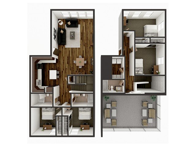 4 Bedrooms 4+ Bathrooms Apartment for rent at 1008 S. 4th in Champaign, IL
