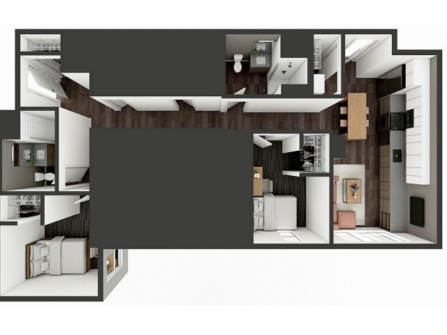 2 Bedrooms 2 Bathrooms Apartment for rent at The Dean Campustown in Champaign, IL