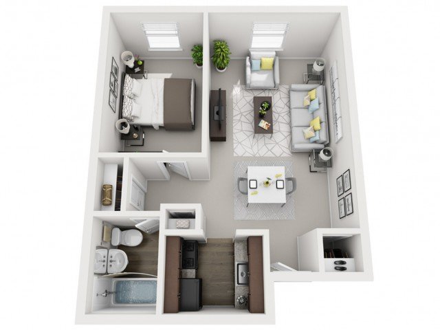 1 Bedroom 1 Bathroom Apartment for rent at The Alden South Hills Apartment Homes in Pittsburgh, PA