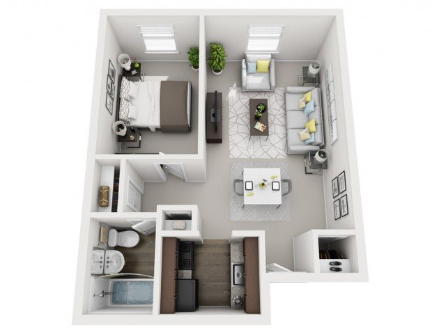 1 Bedroom 1 Bathroom Apartment for rent at The Alden South Hills Apartment Homes in Pittsburgh, PA