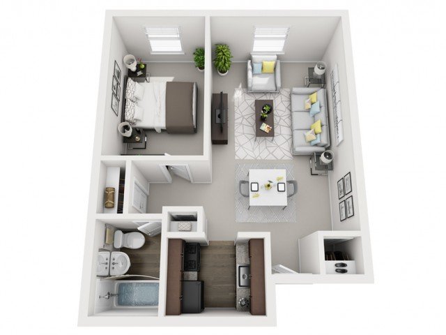 1 Bedroom 1 Bathroom Apartment for rent at The Alden South Hills Apartment Homes in Pittsburgh, PA
