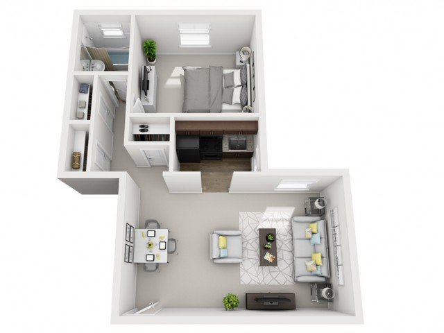 1 Bedroom 1 Bathroom Apartment for rent at The Alden South Hills Apartment Homes in Pittsburgh, PA