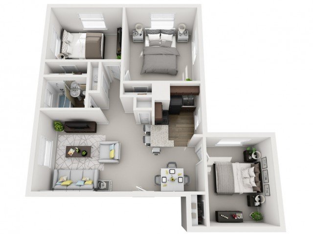 3 Bedrooms 1 Bathroom Apartment for rent at The Alden South Hills Apartment Homes in Pittsburgh, PA