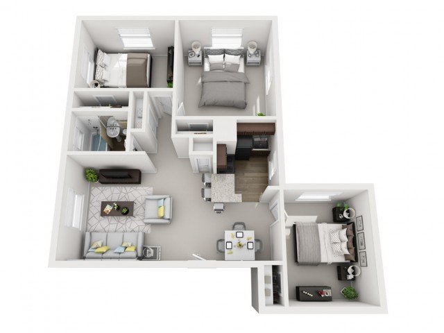 3 Bedrooms 1 Bathroom Apartment for rent at The Alden South Hills Apartment Homes in Pittsburgh, PA