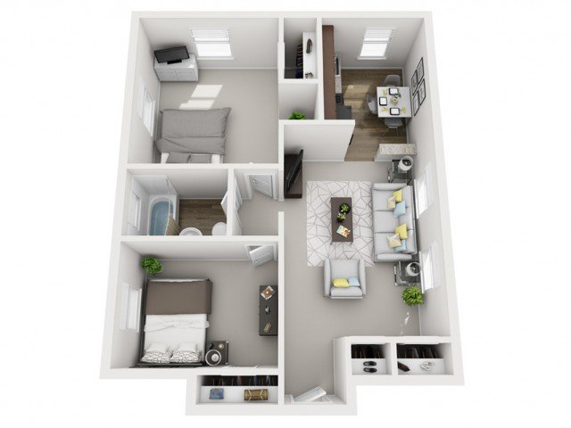 2 Bedrooms 1 Bathroom Apartment for rent at The Alden South Hills Apartment Homes in Pittsburgh, PA