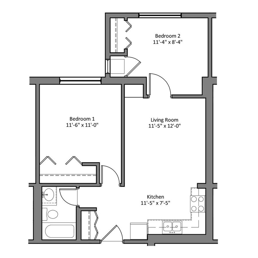 2 Bedrooms 1 Bathroom Apartment for rent at The Denn in Minneapolis, MN