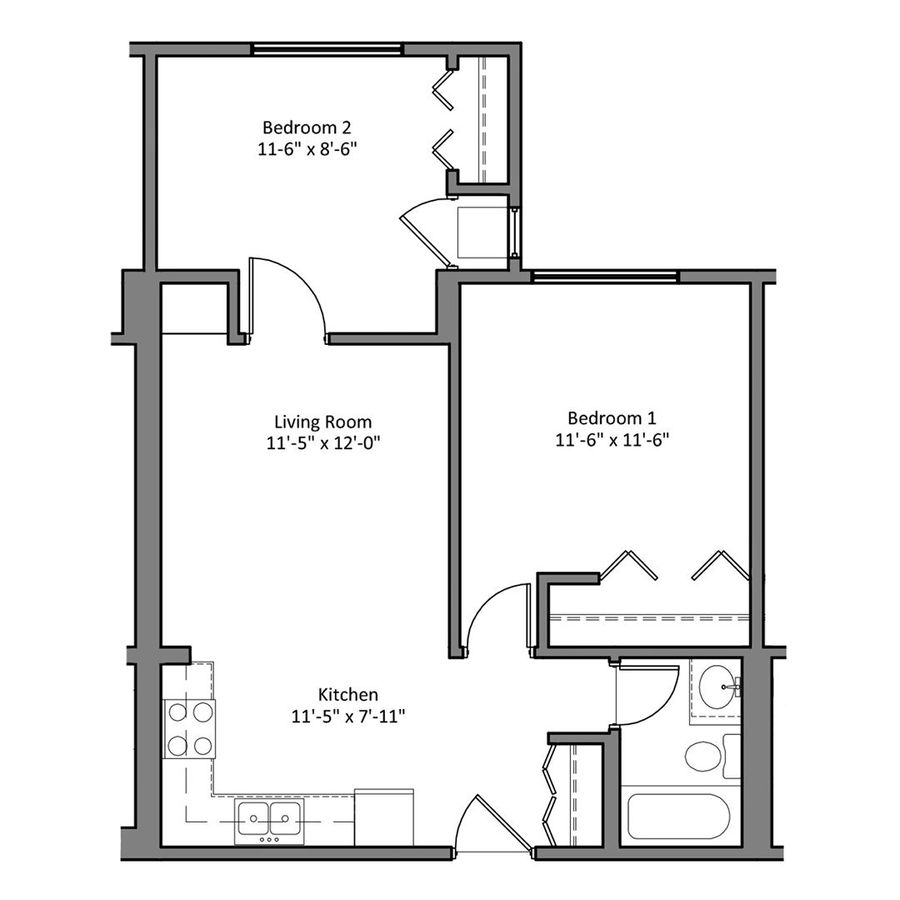 2 Bedrooms 1 Bathroom Apartment for rent at The Denn in Minneapolis, MN