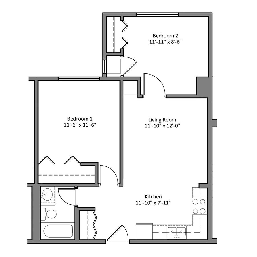 2 Bedrooms 1 Bathroom Apartment for rent at The Denn in Minneapolis, MN
