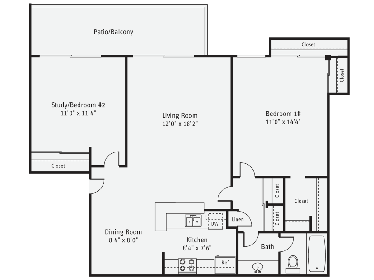2 Bedrooms 1 Bathroom Apartment for rent at AVA Pacific Beach in San Diego, CA