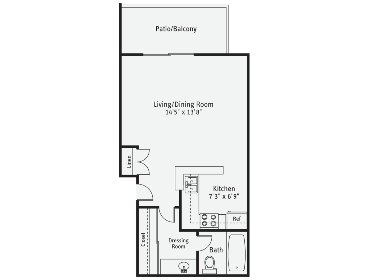 Studio 1 Bathroom Apartment for rent at AVA Pacific Beach in San Diego, CA