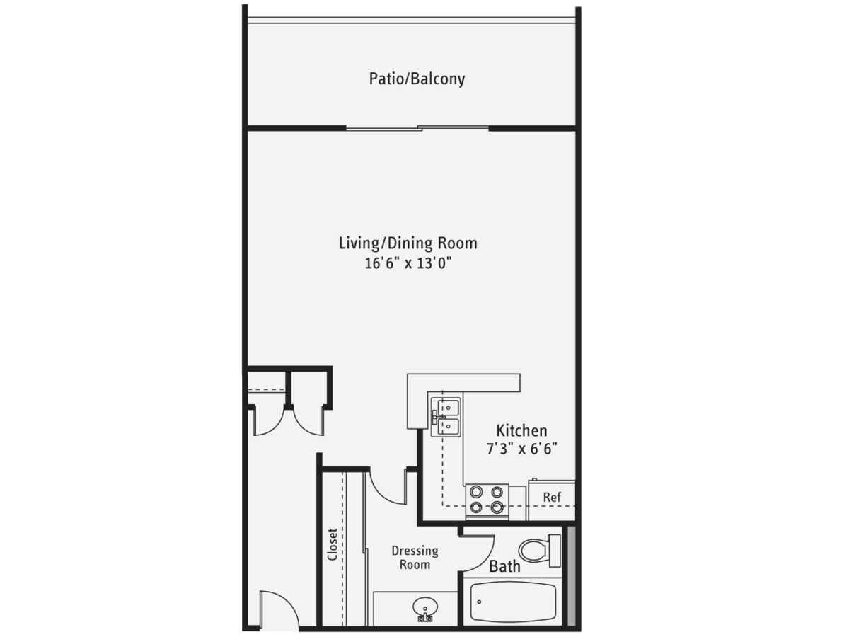 Studio 1 Bathroom Apartment for rent at AVA Pacific Beach in San Diego, CA