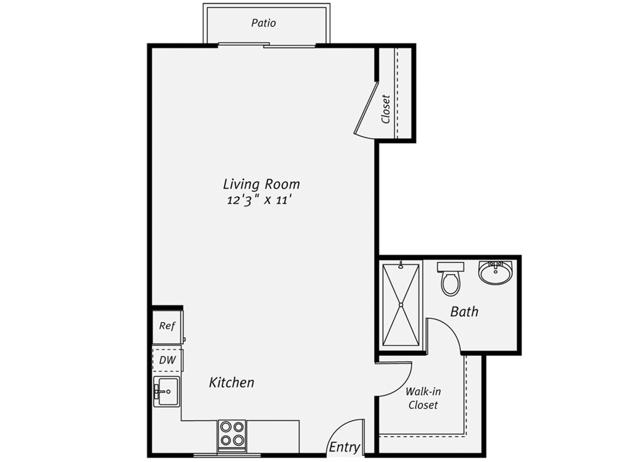 Studio 1 Bathroom Apartment for rent at AVA Newport in Costa Mesa, CA