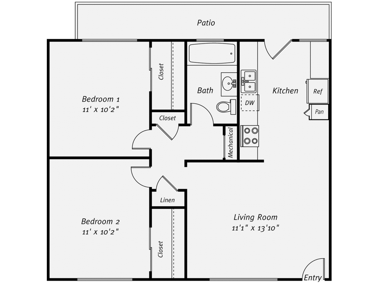 2 Bedrooms 1 Bathroom Apartment for rent at AVA Newport in Costa Mesa, CA