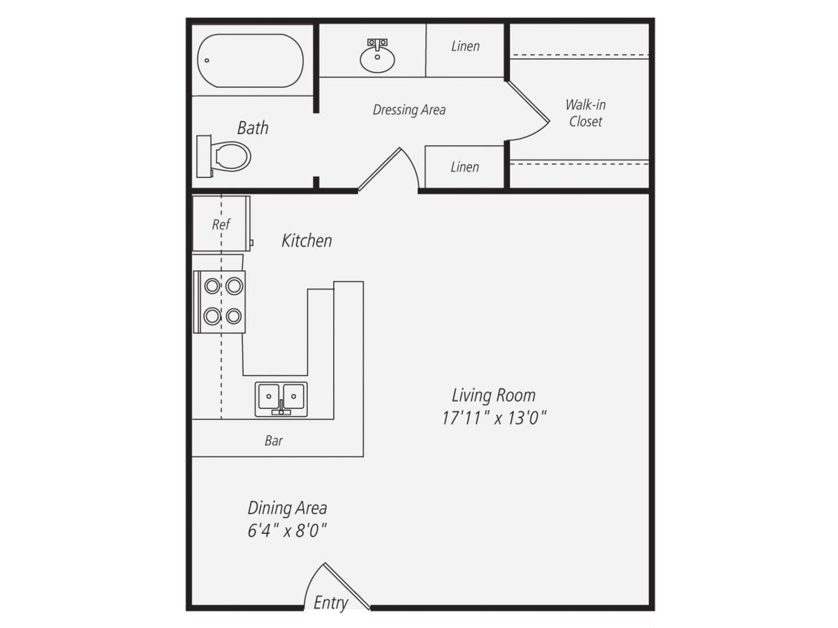 Studio 1 Bathroom Apartment for rent at AVA Burbank in Burbank, CA