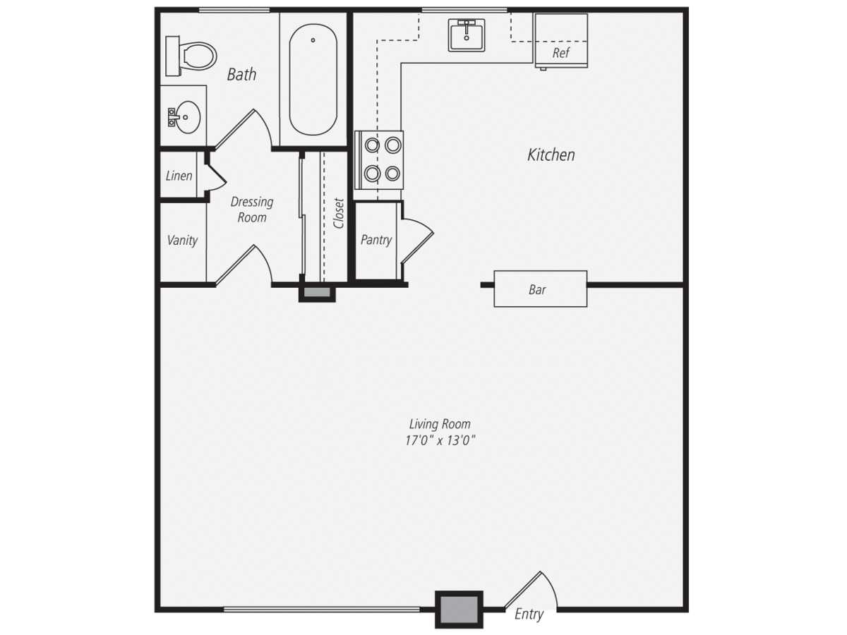 Studio 1 Bathroom Apartment for rent at AVA Burbank in Burbank, CA