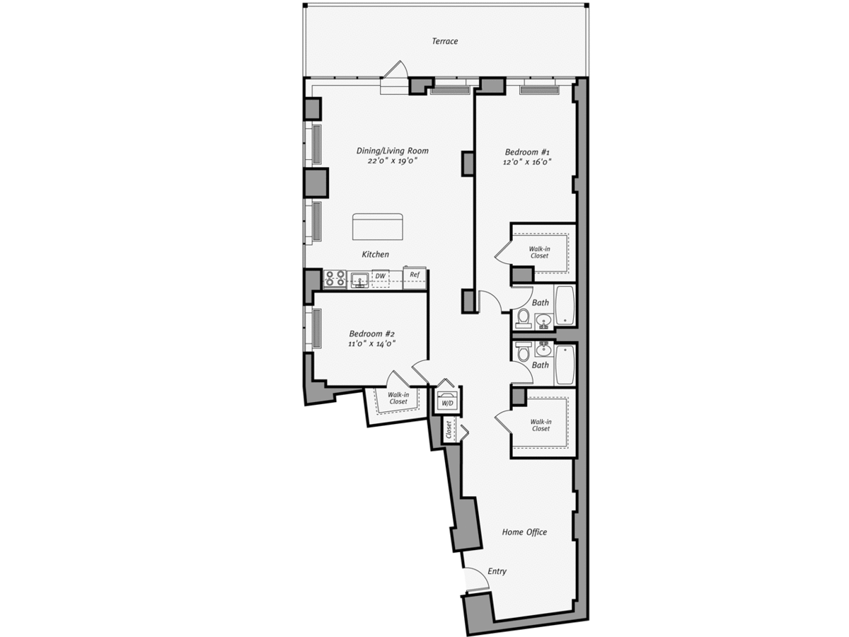 2 Bedrooms 2 Bathrooms Apartment for rent at Avalon Bowery Place in New York, NY