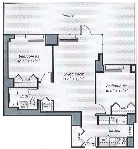 2 Bedrooms 1 Bathroom Apartment for rent at Avalon Bowery Place in New York, NY