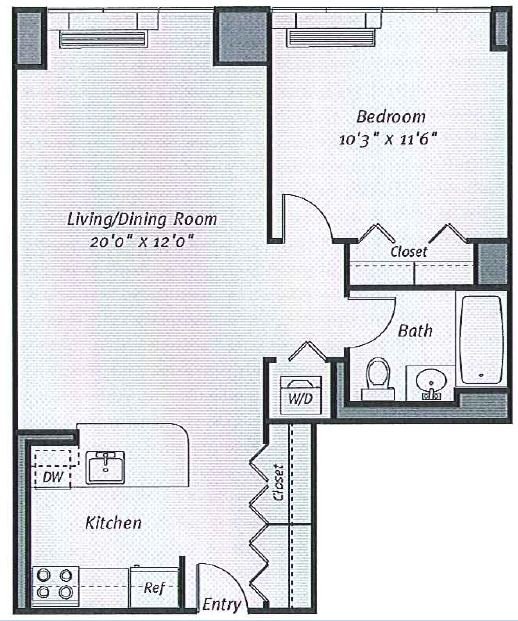 1 Bedroom 1 Bathroom Apartment for rent at Avalon Bowery Place in New York, NY