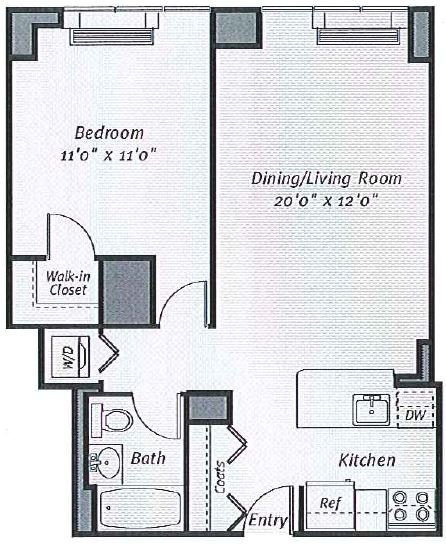 1 Bedroom 1 Bathroom Apartment for rent at Avalon Bowery Place in New York, NY
