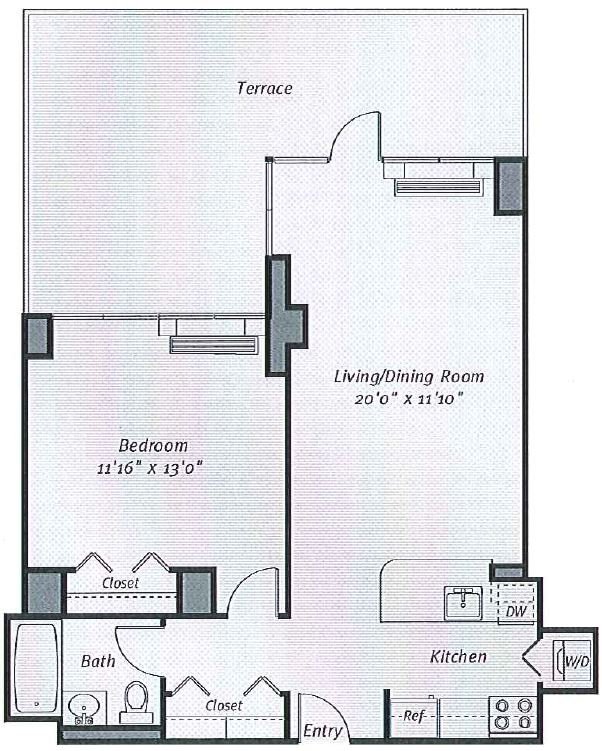 1 Bedroom 1 Bathroom Apartment for rent at Avalon Bowery Place in New York, NY