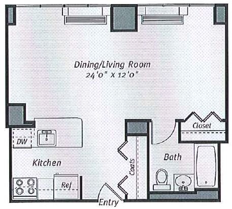 Studio 1 Bathroom Apartment for rent at Avalon Bowery Place in New York, NY