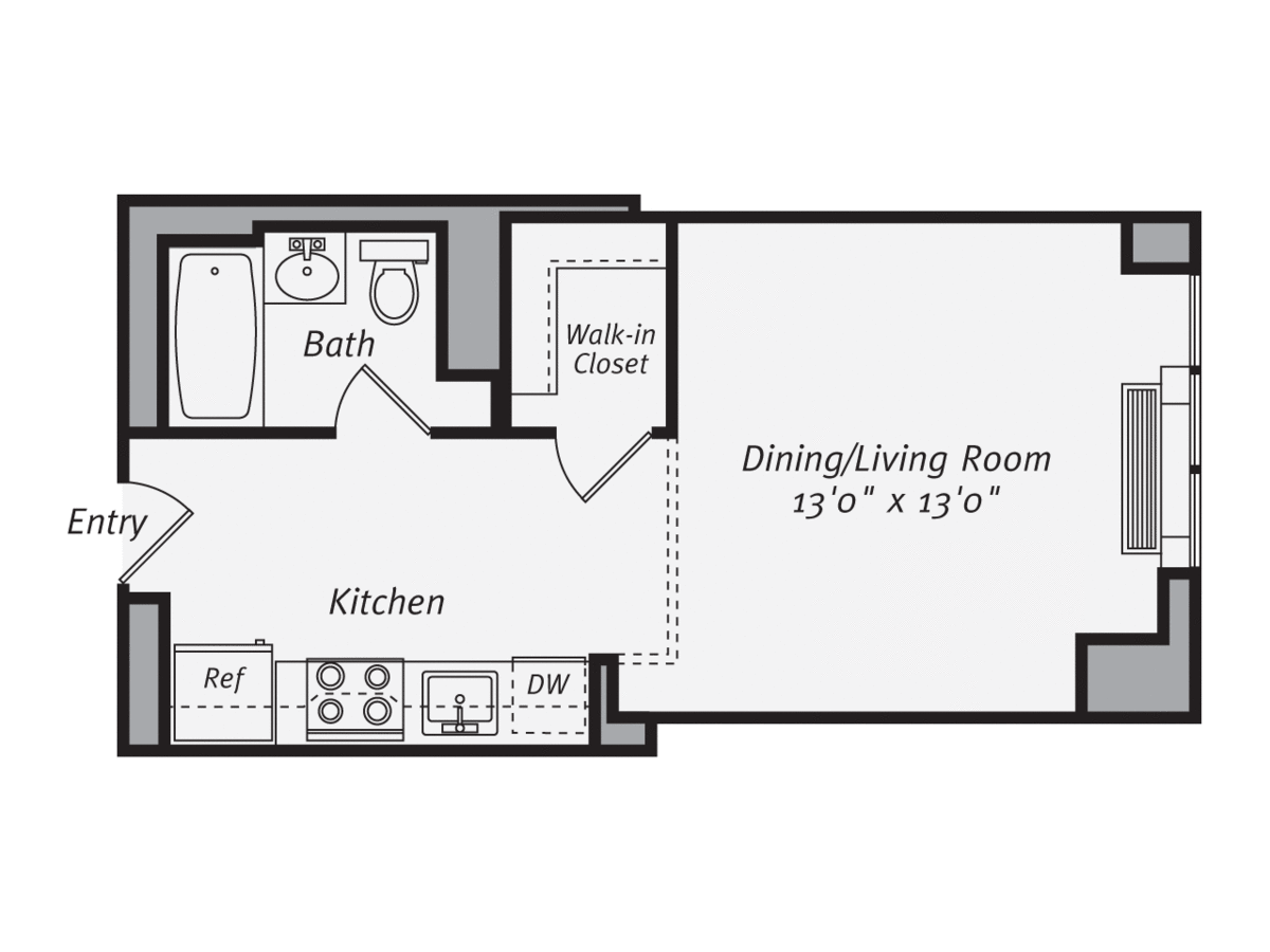 Studio 1 Bathroom Apartment for rent at Avalon Bowery Place in New York, NY