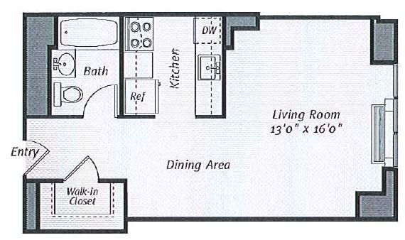 Studio 1 Bathroom Apartment for rent at Avalon Bowery Place in New York, NY