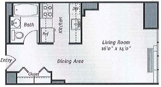 Studio 1 Bathroom Apartment for rent at Avalon Bowery Place in New York, NY