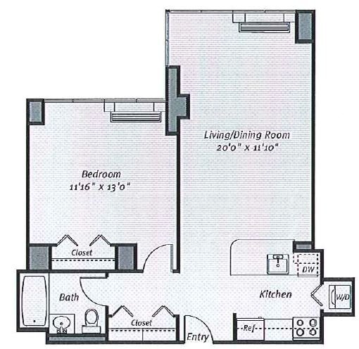 1 Bedroom 1 Bathroom Apartment for rent at Avalon Bowery Place in New York, NY