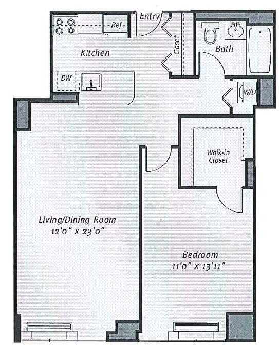 1 Bedroom 1 Bathroom Apartment for rent at Avalon Bowery Place in New York, NY