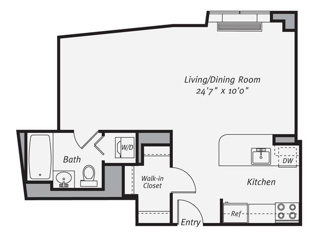 Studio 1 Bathroom Apartment for rent at Avalon Bowery Place in New York, NY