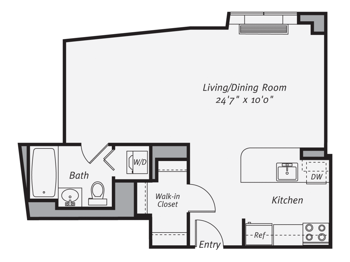 Studio 1 Bathroom Apartment for rent at Avalon Bowery Place in New York, NY