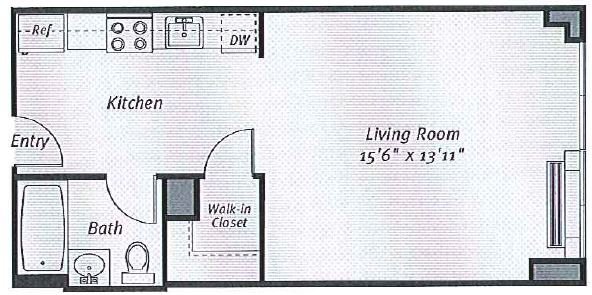 Studio 1 Bathroom Apartment for rent at Avalon Bowery Place in New York, NY