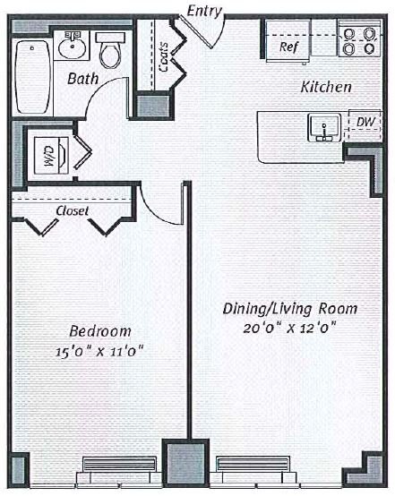 1 Bedroom 1 Bathroom Apartment for rent at Avalon Bowery Place in New York, NY