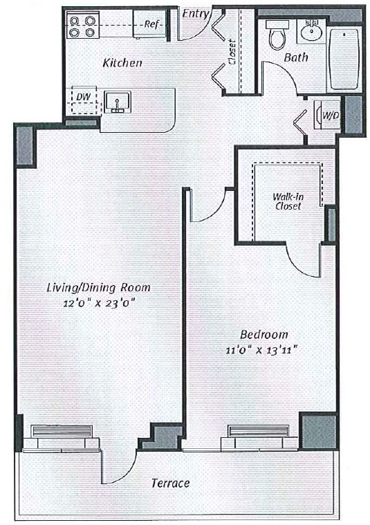 1 Bedroom 1 Bathroom Apartment for rent at Avalon Bowery Place in New York, NY