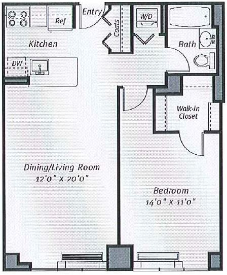1 Bedroom 1 Bathroom Apartment for rent at Avalon Bowery Place in New York, NY